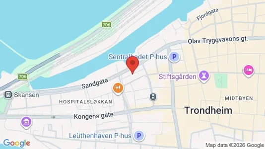 Apartments for rent i Trondheim Midtbyen - kort over placeringen