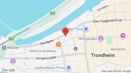 Apartments for rent i Trondheim Midtbyen - kort over placeringen