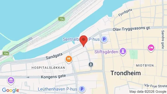 Rooms for rent i Trondheim Midtbyen - kort over placeringen