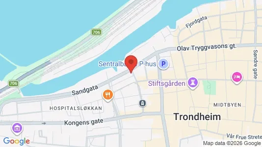 Rooms for rent i Trondheim Midtbyen - kort over placeringen