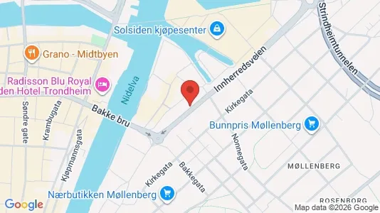 Apartments for rent i Trondheim Østbyen - kort over placeringen