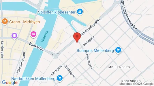 Apartments for rent i Trondheim Østbyen - kort over placeringen
