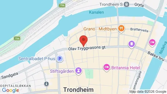 Apartments for rent i Trondheim Midtbyen - kort over placeringen