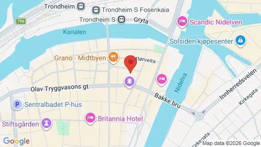 Apartments for rent i Trondheim Midtbyen - kort over placeringen