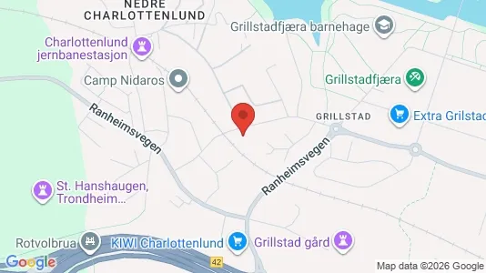 Rooms for rent i Trondheim Østbyen - kort over placeringen