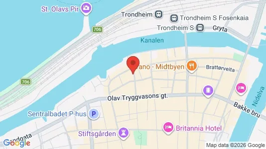 Apartments for rent i Trondheim Midtbyen - kort over placeringen