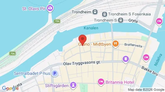 Apartments for rent i Trondheim Midtbyen - kort over placeringen