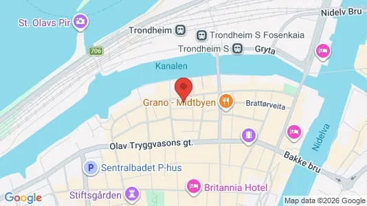 Apartments for rent i Trondheim Midtbyen - kort over placeringen