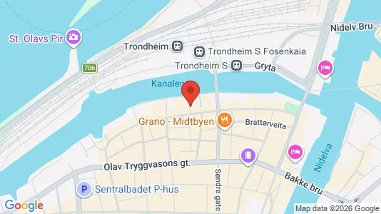 Apartments for rent i Trondheim Midtbyen - kort over placeringen