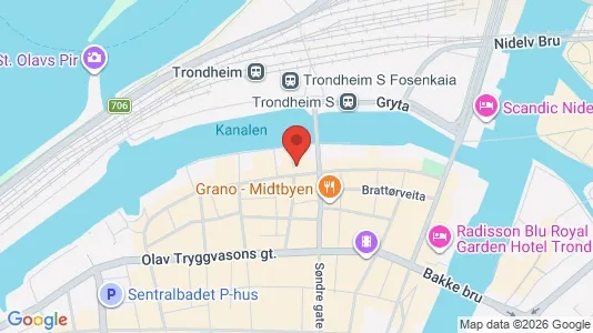 Apartments for rent i Trondheim Midtbyen - kort over placeringen