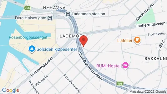 Apartments for rent i Trondheim Østbyen - kort over placeringen