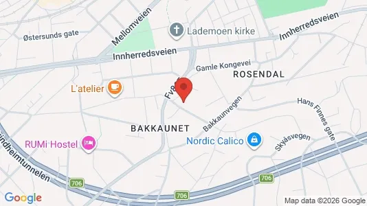 Rooms for rent i Trondheim Østbyen - kort over placeringen