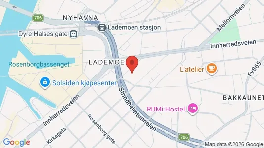 Rooms for rent i Trondheim Østbyen - kort over placeringen