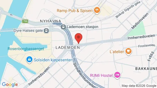 Apartments for rent i Trondheim Østbyen - kort over placeringen