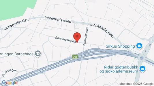 Rooms for rent i Trondheim Østbyen - kort over placeringen