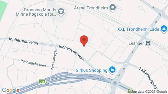 Rooms for rent i Trondheim Østbyen - kort over placeringen