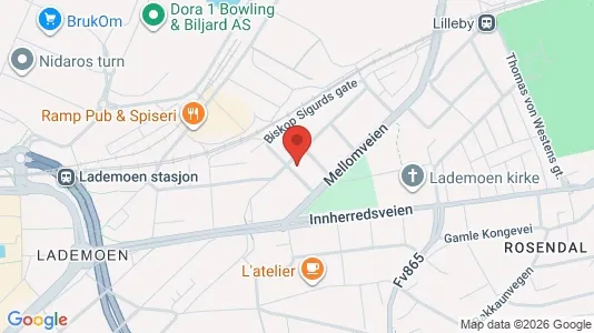 Apartments for rent i Trondheim Østbyen - kort over placeringen