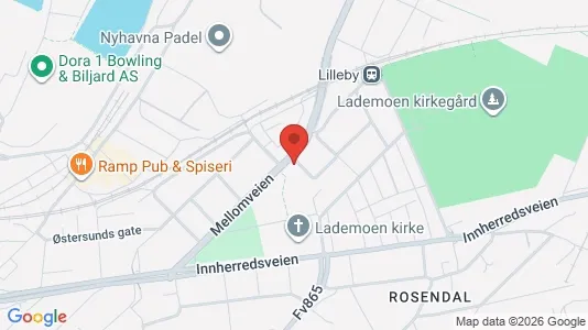 Rooms for rent i Trondheim Østbyen - kort over placeringen
