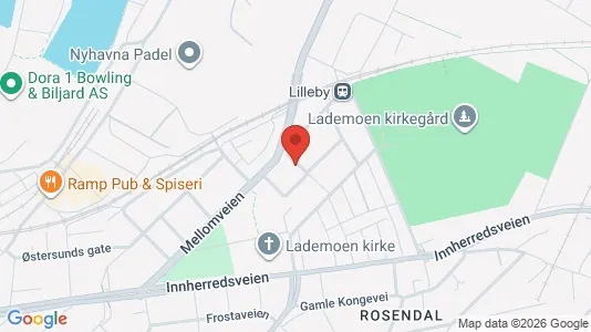 Rooms for rent i Trondheim Østbyen - kort over placeringen