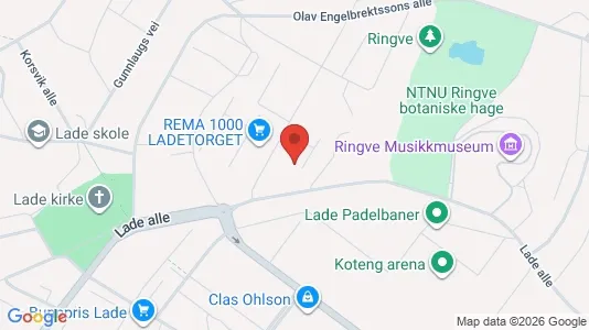 Apartments for rent i Trondheim Østbyen - kort over placeringen