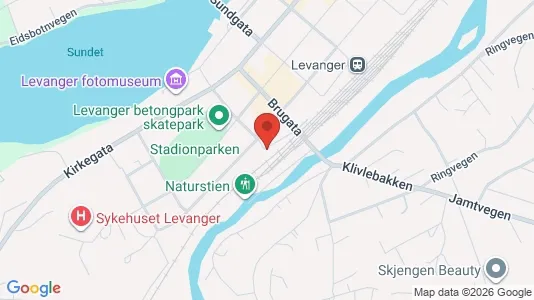 Rooms for rent i Levanger - kort over placeringen