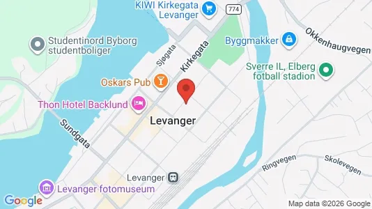 Rooms for rent i Levanger - kort over placeringen