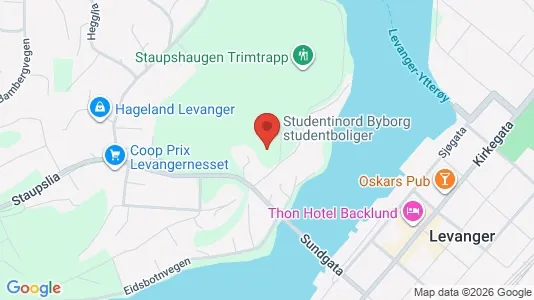 Rooms for rent i Levanger - kort over placeringen