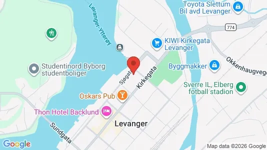 Rooms for rent i Levanger - kort over placeringen