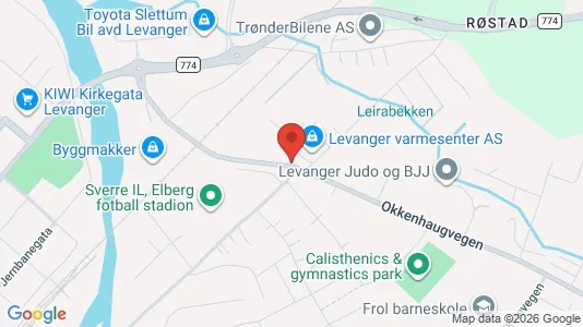 Rooms for rent i Levanger - kort over placeringen