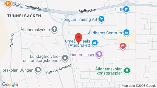 Apartments for rent i Umeå - kort over placeringen