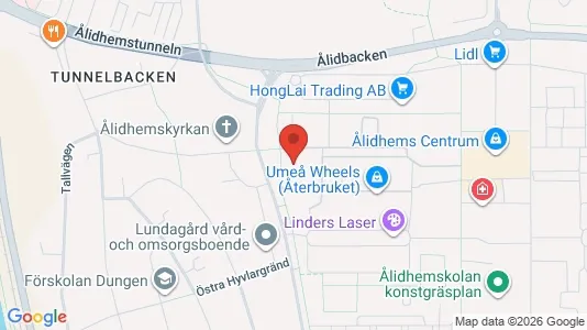 Apartments for rent i Umeå - kort over placeringen