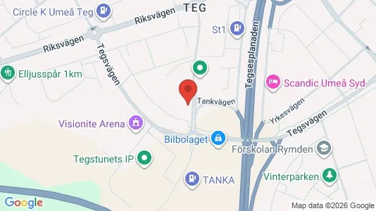Apartments for rent i Umeå - kort over placeringen