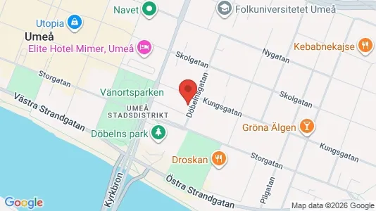 Apartments for rent i Umeå - kort over placeringen