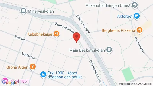 Apartments for rent i Umeå - kort over placeringen