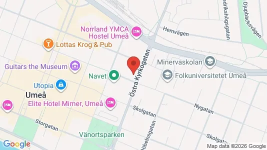 Apartments for rent i Umeå - kort over placeringen