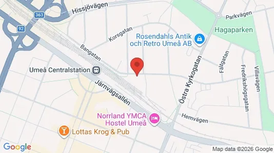 Apartments for rent i Umeå - kort over placeringen
