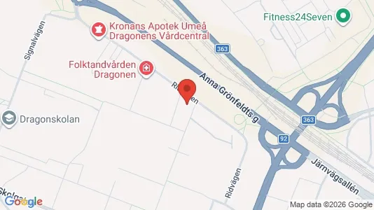 Apartments for rent i Umeå - kort over placeringen