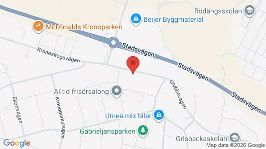 Apartments for rent i Umeå - kort over placeringen