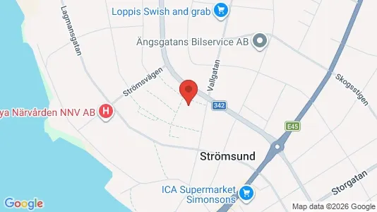 Apartments for rent i Strömsund - kort over placeringen