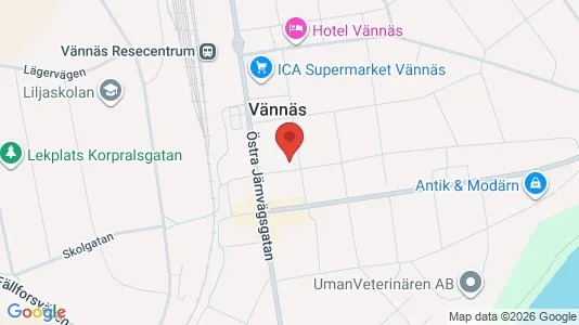 Apartments for rent i Vännäs - kort over placeringen