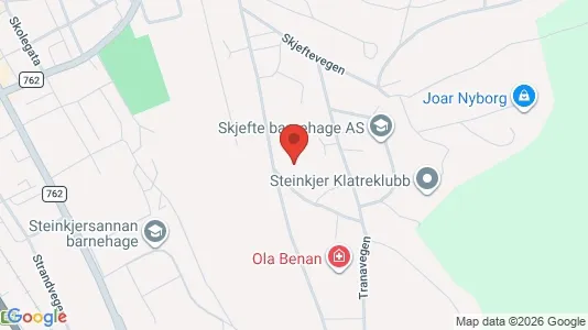Rooms for rent i Steinkjer - kort over placeringen