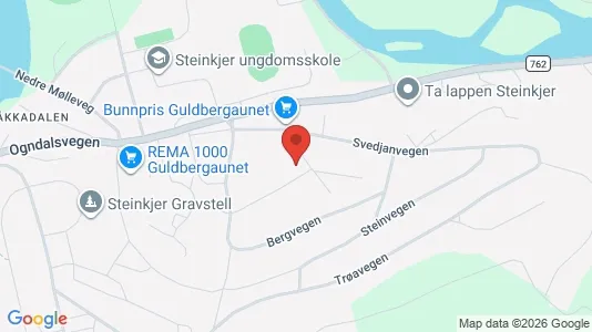 Apartments for rent i Steinkjer - kort over placeringen