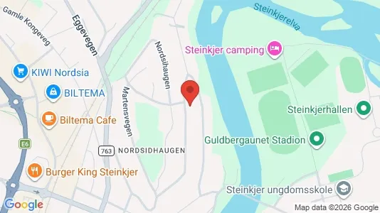 Rooms for rent i Steinkjer - kort over placeringen
