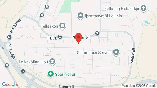 Apartments for rent i Reykjavík Breiðholt - kort over placeringen