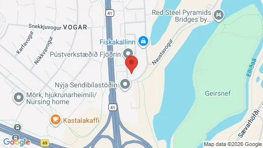 Apartments for rent i Reykjavík Laugardalur - kort over placeringen