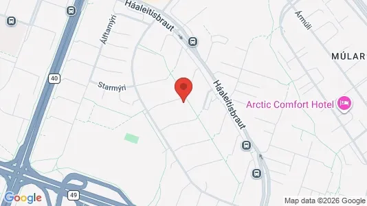 Apartments for rent i Reykjavík Háaleiti - kort over placeringen