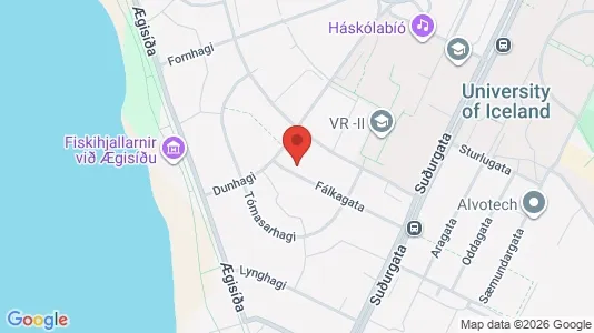 Apartments for rent i Reykjavík Vesturbær - kort over placeringen