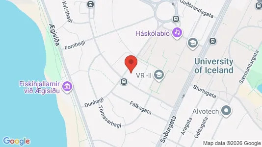 Apartments for rent i Reykjavík Vesturbær - kort over placeringen