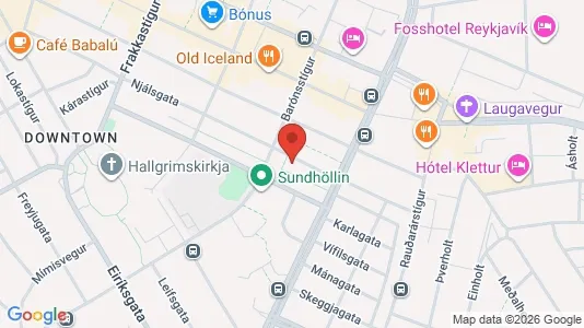 Apartments for rent i Reykjavík Miðborg - kort over placeringen