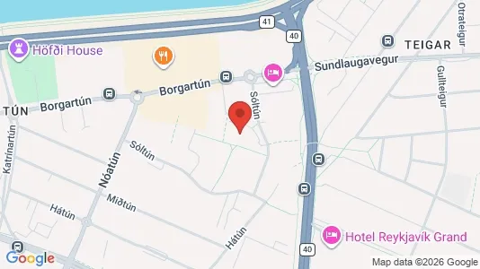 Apartments for rent i Reykjavík Hlíðar - kort over placeringen